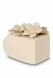 Ceramic keepsake urn for ashes 'Flowerbox' beige
