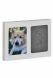 Photo frame for picture and paw print in foam white