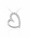 Silver memorial pendant 'Heart' with zirconia