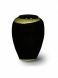 Gold-colored fiberglass cremation ash urn 'Lysis'