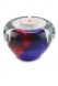 Crystal glass candle holder keepsake urn rose / blue