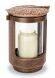 Grave lantern bronze with leaf motif in several colors