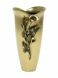 Memorial flower vase bronze with flower (wall model)