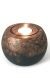 Urn for cremation ashes with candle holder | gold and copper colors