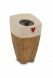 Handmade keepsake urn 'Gonia' brown white