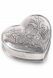 Pewter keepsake urn heart with buttterfly small