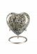 Heart shaped mini urn 'Elegance' stone look (stand included)