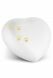 Heart pet urn with paw prints in several colours and sizes