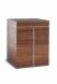 Wood laminate cremation urn casket 'Havana nut tree' with metal lesene