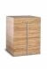 Wood laminate cremation urn casket 'Olive Sivilla' with metal lesene