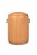 Wooden funeral urn with rings