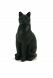 Black coloured cat urn