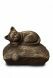 Pet urn 'Cat sleeping on stone'