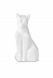 Cat urn in white