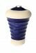 Urn 'Pure' dark blue with candle holder