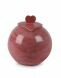 Ceramic cremation ashes urn 'Big love' deep red