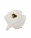 Shell shaped cremation ashes mini urn with golden heart