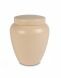 Light-brown ceramic cremation urn