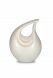 High gloss beige teardrop cremation mini urn for ashes