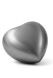 Silver colored brass keepsake urn 'Satin heart'