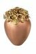 Copper cremation urn with roses