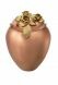 Copper cremation urn with three roses