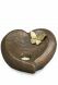 Ceramic art urn 'Unavoidable farewell' with candle holder