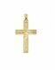 14 carat yellow gold memorial pendant 'Cross' with glossy highlights