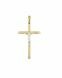 Memorial pendant 'Cross with Christ' 14 carat bicolor gold