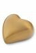 Heart shaped matt gold keepsake urn