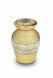 Gold colored brass keepsake urn 'Mother of pearl'