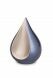 Cremation ashes keepsake urn 'Teardrop' metallic blue