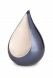 Cremation ashes urn 'Teardrop' metallic blue