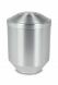 Cremation urn made from steel grey