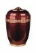 Red cremation urn made from steel
