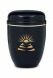 Black steel funeral urn 'Sunrise'