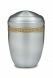 Grey funeral urn made from steel