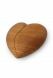 Keepsake cremation urn for ashes 'Heart' satined cherry