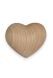 Keepsake urn for ashes 'Heart' natural cherry