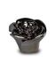 Ceramic keepsake urn ‘Everlasting Rose’ silver-colored