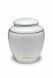 Keepsake urn porcelain with gold-colored stripe