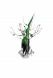 Crystal glass ornament keepsake urn 'Tree of life' | green aventurine