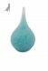 Frosted teardrop shaped glass dog urn in several colors
