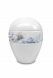 Porcelain keepsake urn 'Blue flowers'