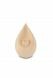 Keepsake urn for ashes Teardop with heart natural pine