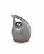 Ceramic keepsake urn silver-colored heart