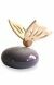 Purple handmade keepsake cremation ashes urn with wooden butterfly
