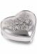 Pewter heart keepsake flowers large
