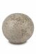 Small porcelain cremation urn for ashes 'Sfera' brown