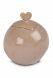 Ceramic keepsake urn 'Love' coffee brown